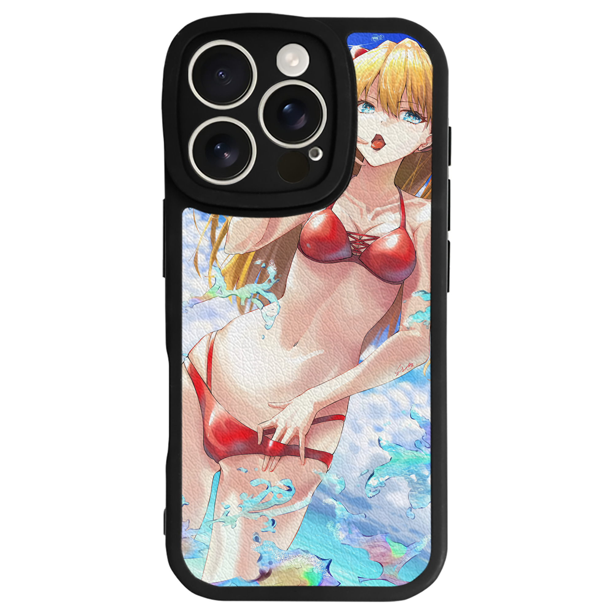 （画像用） EVA 新世紀エヴァンゲリオン 【iPhone 16シリーズ対応】シリコンスマホケース（レザー調） 材質：シリコン
